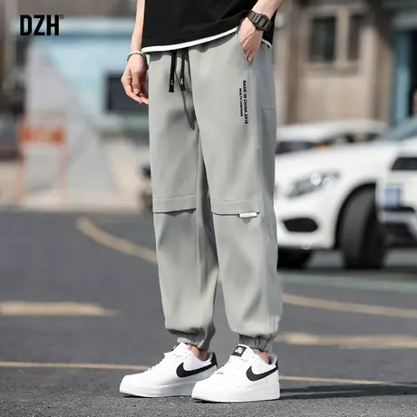 男士冰丝裤痞帅男裤子休闲百搭束脚裤潮牌男裤2023新款运动裤长裤商品大图