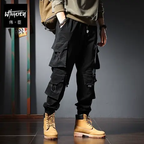 伟臣2023秋冬新品大码男装工装休闲裤男胖子加肥加大束脚修身长裤商品大图
