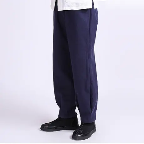 男士加绒裤子男款加厚冬季新款宽松长裤中国风复古男裤子大码卫裤商品大图