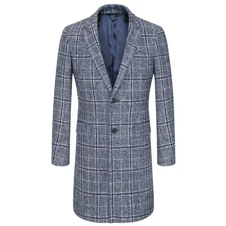 雅戈尔奥莱 男装大衣羊毛西装领中长款英伦风成熟绅士简约修身商品大图