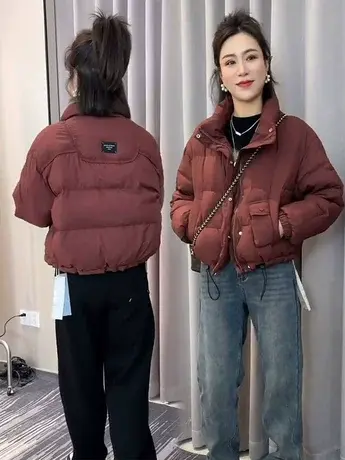 正品短款羽绒服女2023冬新款高级感小个子休闲时尚白鸭绒洋气外套图片