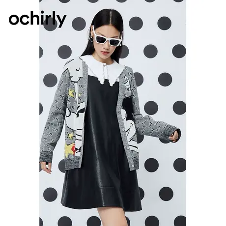 【呼呼严选专享】迪士尼米奇系列欧时力针织开衫外搭上衣外套商品大图