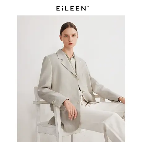 【意大利设计】朗姿气质高级感休闲西服外套女2024年春季新款西装图片
