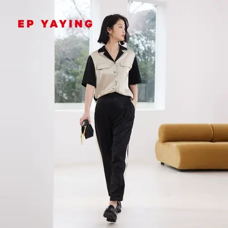 EP YAYING雅莹女装 质感三醋酸拼接居家套装 商场同款2230A图片