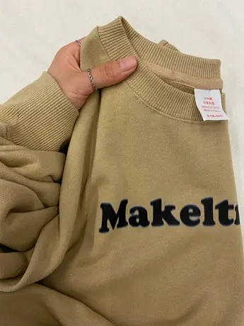 无帽卫衣女复古美式宽松慵懒风潮牌oversize小众高街长袖落肩上衣图片