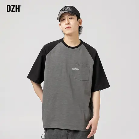 男士全棉日系t恤男短袖潮牌宽松夏季半袖上衣男装2023新款体恤衫商品大图