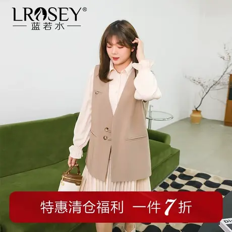蓝若水大码女装气质Polo领衬衫百褶裙秋季新品胖mm显瘦遮肉连衣裙商品大图