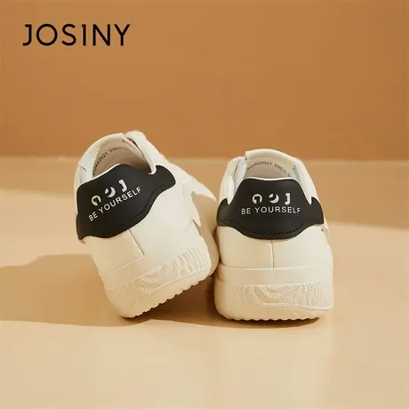Josiny/卓诗尼小白鞋女2024新款春季厚底设计感运动休闲鞋板鞋子商品大图