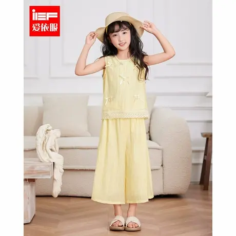 MINIIEF【爱依服童装】2025夏季新款法式甜美洋气女童上下套裤图片