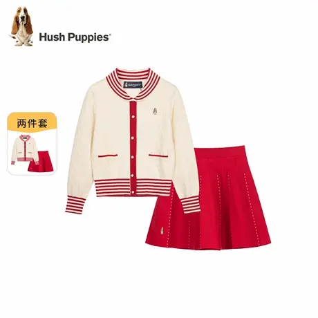 【25秋冬新品】暇步士童装女童针织套装女大童毛衣半裙儿童两件套商品大图