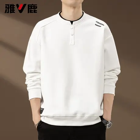 雅鹿男假两件休闲卫衣2026春秋季新款青年时尚港风潮牌百搭打底衫商品大图