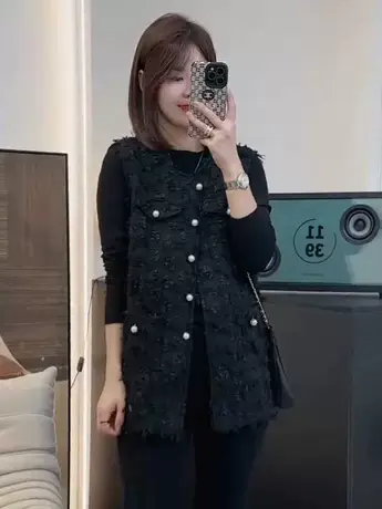 小香风马甲女2023秋季百搭新款欧货背心韩版外搭叠穿小马甲外套潮商品大图