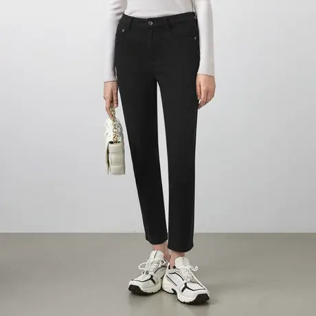 LANCY/悦朗姿 冬季新款修身高腰高级通勤女士休闲小脚裤子女商品大图