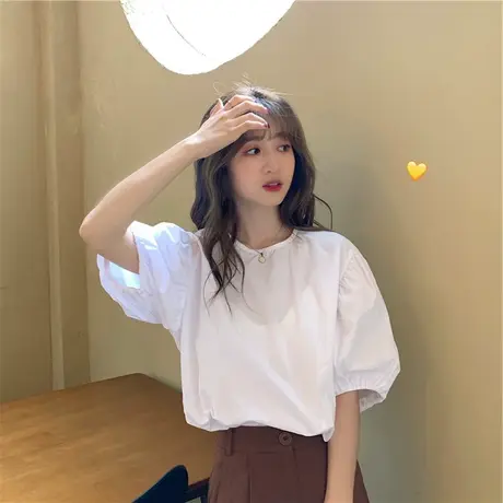 2023新款春夏欧货别致小衫爆款纯欲上衣甜辣妹短款女装短袖t恤ins商品大图