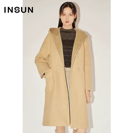 COVER冬季圈圈毛融软直身毛呢外套图片