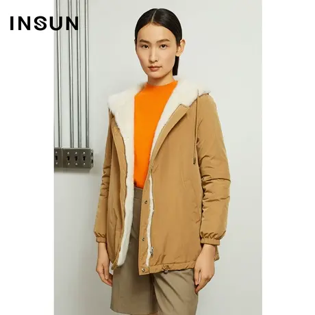 INSUN恩裳奥莱冬季两穿连帽水貂皮草商品大图