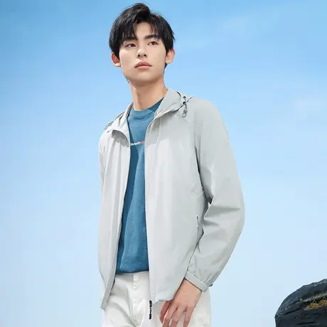 青中年男士防晒衣宽松薄款夹克防2023夏季新款连帽防晒服冰丝外套商品大图
