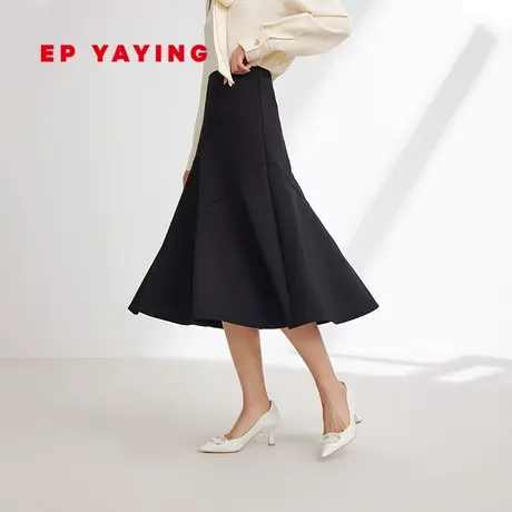 EP YAYING雅莹女装 设计感不对称三醋酸伞裙 2024春装新品3431A图片