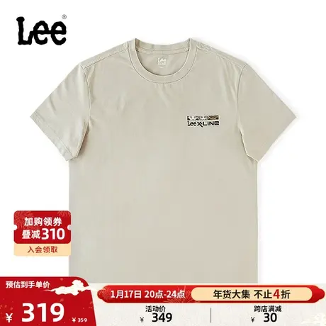 Lee24早春新品标准版型圆领卡通印花凉感男短袖T恤潮LMT008124202图片