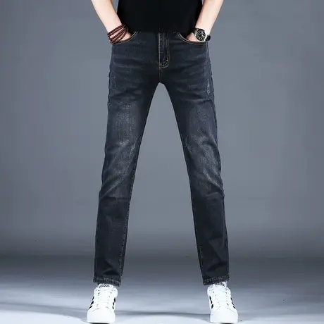 男士新款牛仔裤男款修身直筒裤子潮流2024新款春季高档潮牌休闲裤商品大图
