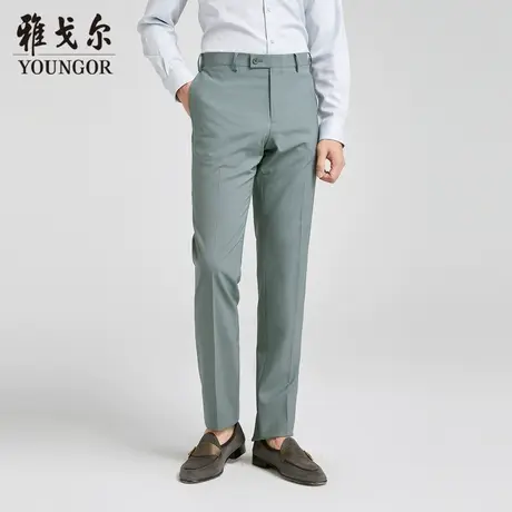 雅戈尔 商场同款商务官方男绿色新商务套西YOTN222712SIY裤子商品大图