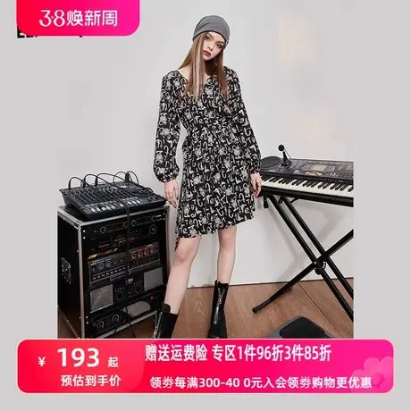 【新款】妖精的口袋满印法式碎花连衣裙女2022年春季小众气质裙子图片