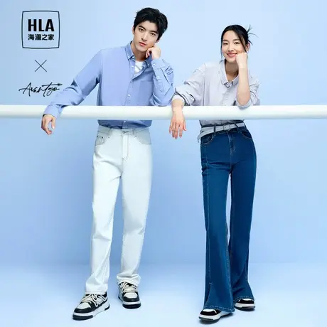 HLA/海澜之家AGAHO艺术家联名外套衬衫男23秋季款宽松休闲衬衫男图片