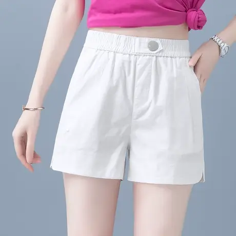 开叉宽松短裤女高腰秋季2023年新款时尚百搭遮肉显瘦a字阔腿热裤商品大图