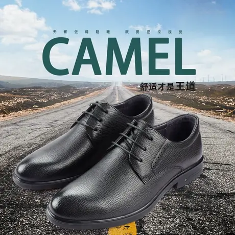 Camel/骆驼男鞋秋季新款真皮商务羊皮舒适休闲时尚皮鞋A293005721商品大图