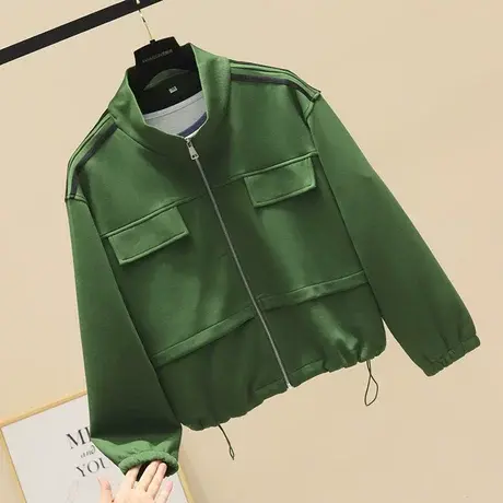 小香风短外套女2023新款春秋休闲宽松运动棒球服上衣百搭显瘦夹克商品大图