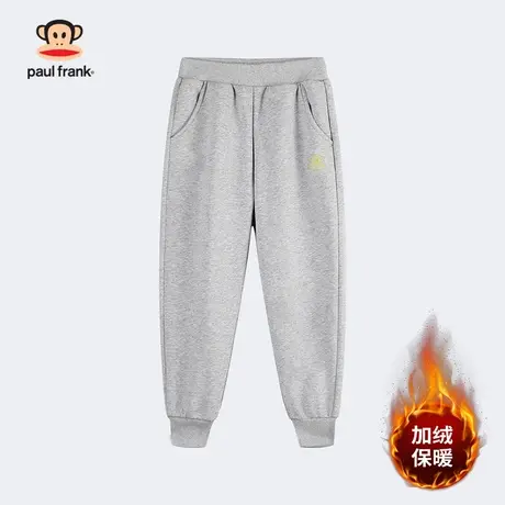大嘴猴童装儿童男童加绒卫裤2023秋冬新品女童中大童保暖休闲裤商品大图