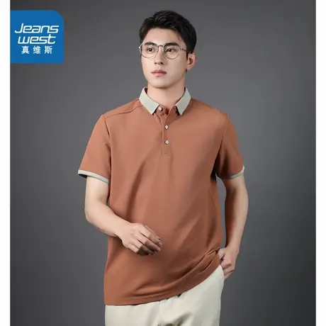 LR真维斯 男装2025夏季新款 polo衫短袖休闲商务衬衫t恤上衣爸爸商品大图
