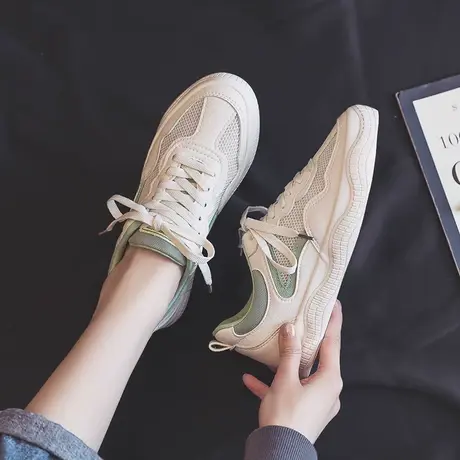 夏季薄款小白鞋女鞋2023年新款网鞋休闲百搭ins潮透气网面板鞋子商品大图