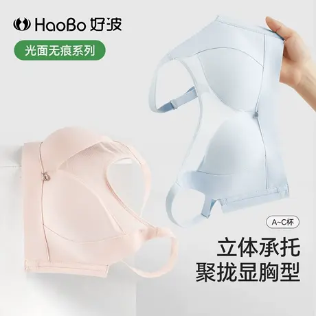 好波内衣女无钢圈上薄下厚性感文胸网纱抹胸小胸显大胸罩HW2522商品大图