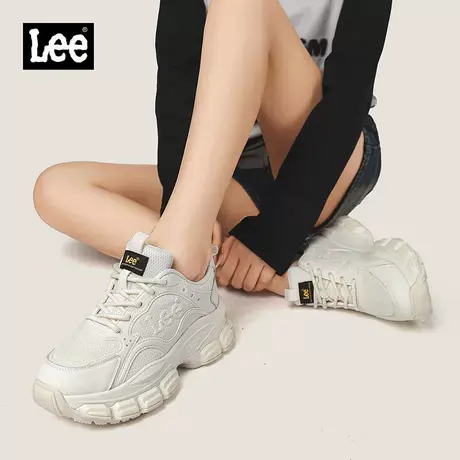 Lee老爹鞋女2025新款夏季厚底增高网面轻便小白鞋百搭运动休闲鞋图片