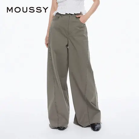 【慧姐专享】MOUSSY 美式复古解构毛边阔腿裤休闲裤028HAZ30-0461图片