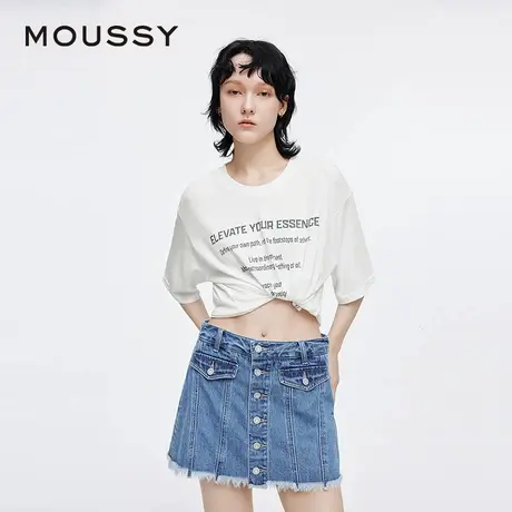 MOUSSY 2025夏季新品复古印花字母宽松舒适短袖T恤028IAA90-0571图片