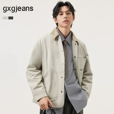 gxg.jeans男装 多色工装风底特律翻领宽松夹克外套男士25年秋新品图片