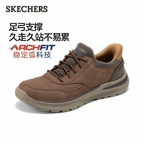 【新品试用专享】斯凯奇闪穿鞋|2025男士德比鞋休闲皮鞋商务鞋商品大图