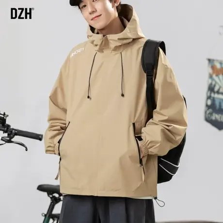 男士户外登山服冲锋衣高级感潮牌工装外套男春秋2023新款秋季夹克商品大图