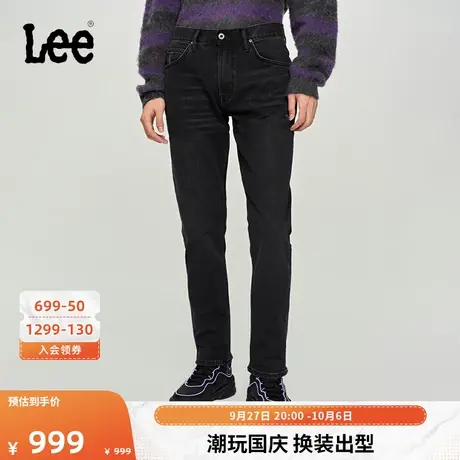Lee商场同款23秋冬新品暖岩恒温726黑灰色男牛仔裤保暖LMB1007262商品大图