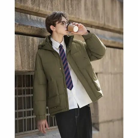 唐狮秋冬季短款棉衣男连帽简约设计时尚百搭潮流面包服保暖TUTA商品大图
