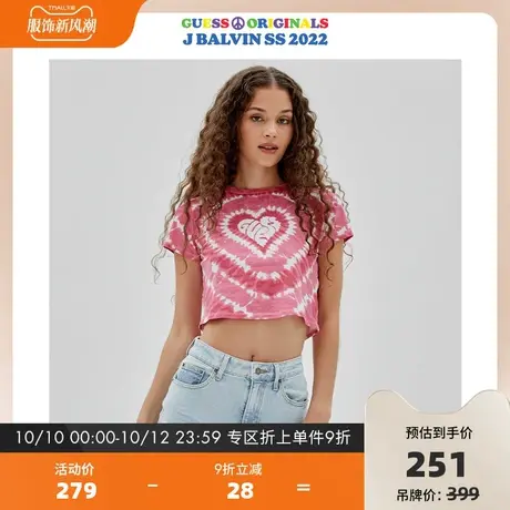 GUESS ORIGINALS x J BALVIN 女士爱心甜妹T恤W2YI17K9RM1图片