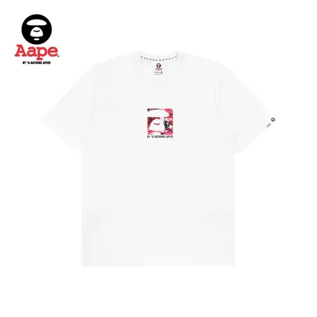 Aape男装春夏方型猿颜迷彩图案字母印花短袖T恤0733XXG图片