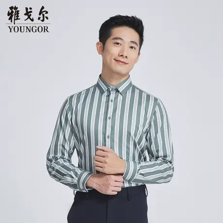 雅戈尔奥莱 商场同款男士长袖衬衫秋季新款官方商务休闲衬衫商品大图