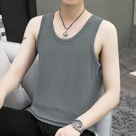 300g重磅德绒背心男健身篮球运动坎肩保暖无袖t恤双面绒打底马甲商品大图