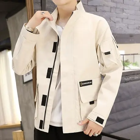 男士外套春秋季2023新款韩版潮流帅气休闲机能上衣服潮牌工装夹克商品大图