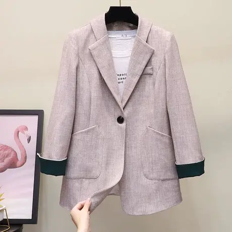 chic网红小西装外套女士韩版英伦2023春秋新款黑色休闲西服上衣图片