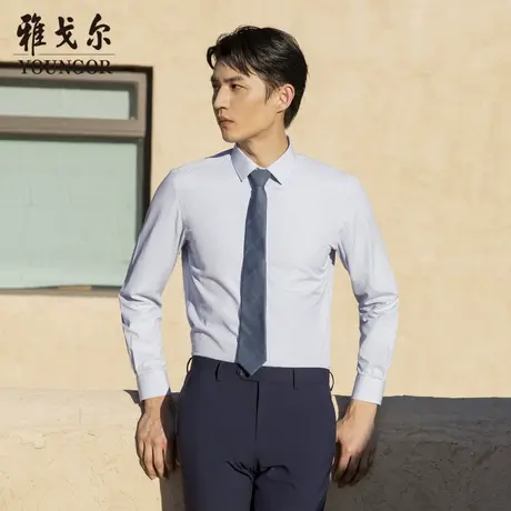 【格纹DP免烫】D系雅戈尔男士秋冬商务休闲纯棉长袖衬衫男图片