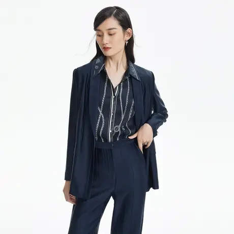 LANCY朗姿新款夏西装女西服高级设计感女装商场同款奥莱图片